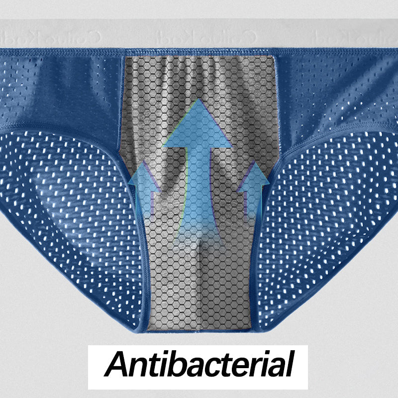 4 Pack Breathable Ice Silk Antibacterial Men's Briefs | dmunderwear detail image 6