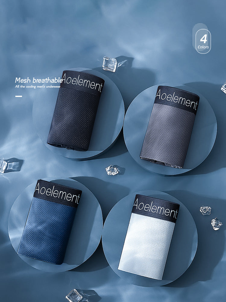 4 Pack Breathable Mesh Antibacterial Men's Underwear | dmunderwear detail image 15