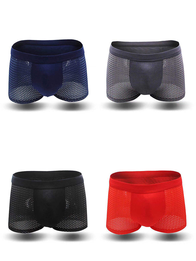 4 Pack Breathable Mesh Fabric Men's Underwear | dmunderwear detail image 2