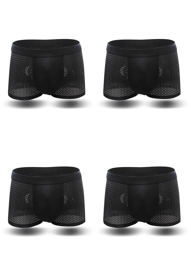 4 Pack Breathable Mesh Fabric Men's Underwear | dmunderwear detail image 20