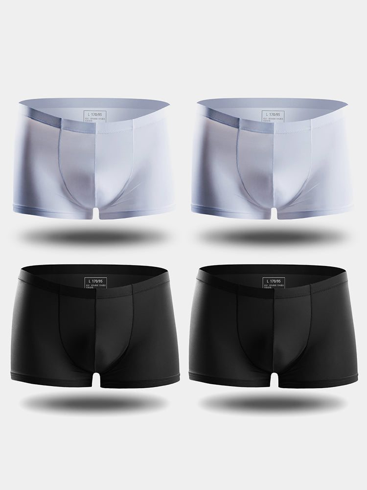 4 Pack Cooling Silk Bulge Pouch Men's Underwear | dmunderwear detail image 14