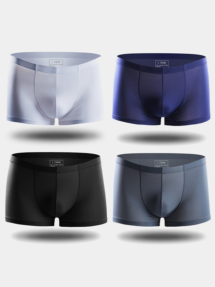 4 Pack Cooling Silk Bulge Pouch Men's Underwear | dmunderwear detail image 2
