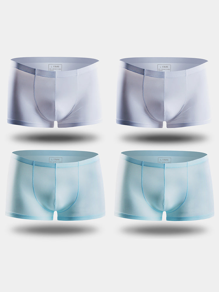 4 Pack Cooling Silk Bulge Pouch Men's Underwear | dmunderwear detail image 20