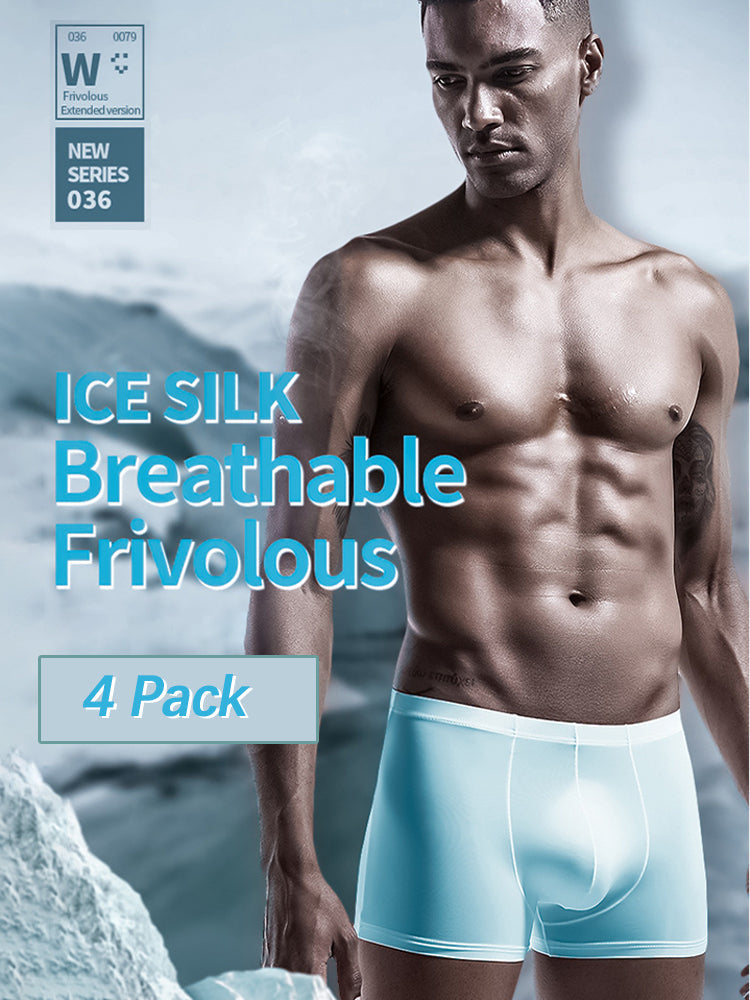 4 Pack Cooling Silk Bulge Pouch Men's Underwear | dmunderwear detail image 3