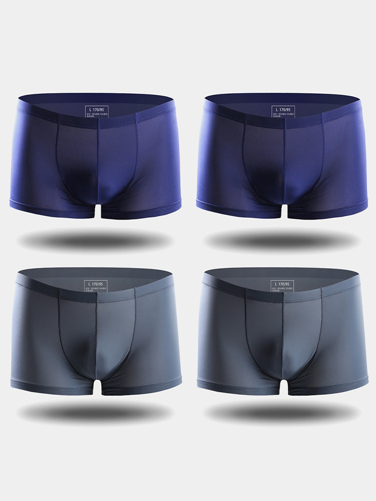 4 Pack Cooling Silk Bulge Pouch Men's Underwear | dmunderwear detail image 8
