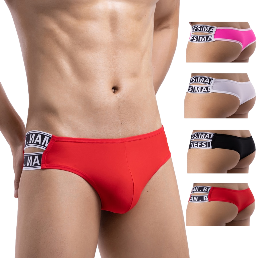 4 Pack Core Dual Logo Strap Thong | dmunderwear