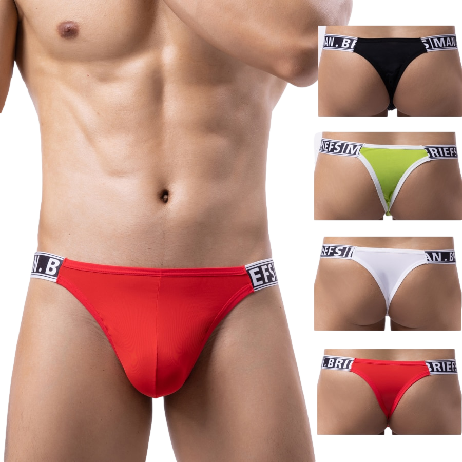 4 Pack Core Logo Strap Thong | dmunderwear