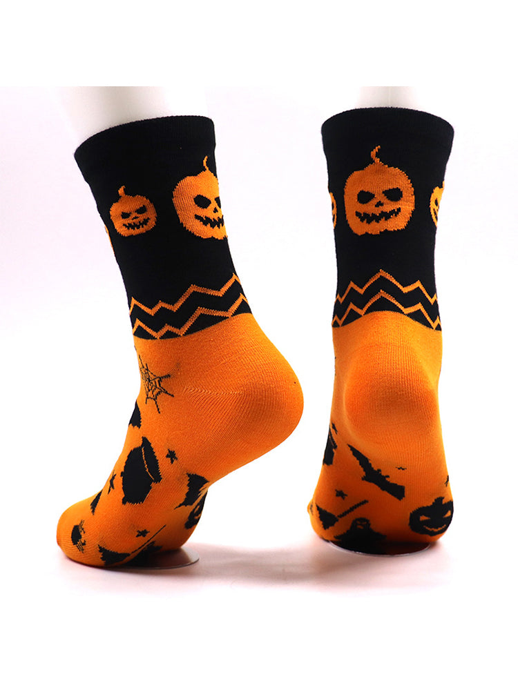 4 Pack Halloween Gift Socks Fun and Casual Cotton Crew Socks | dmunderwear variant image