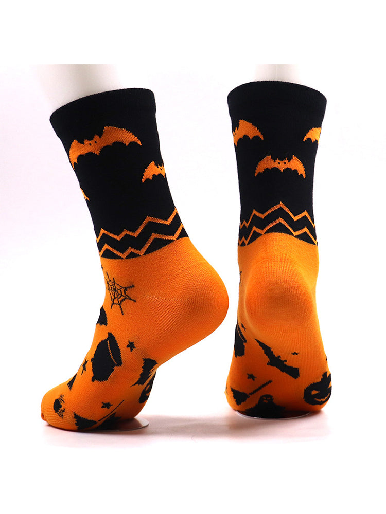 4 Pack Halloween Gift Socks Fun and Casual Cotton Crew Socks | dmunderwear detail image 4