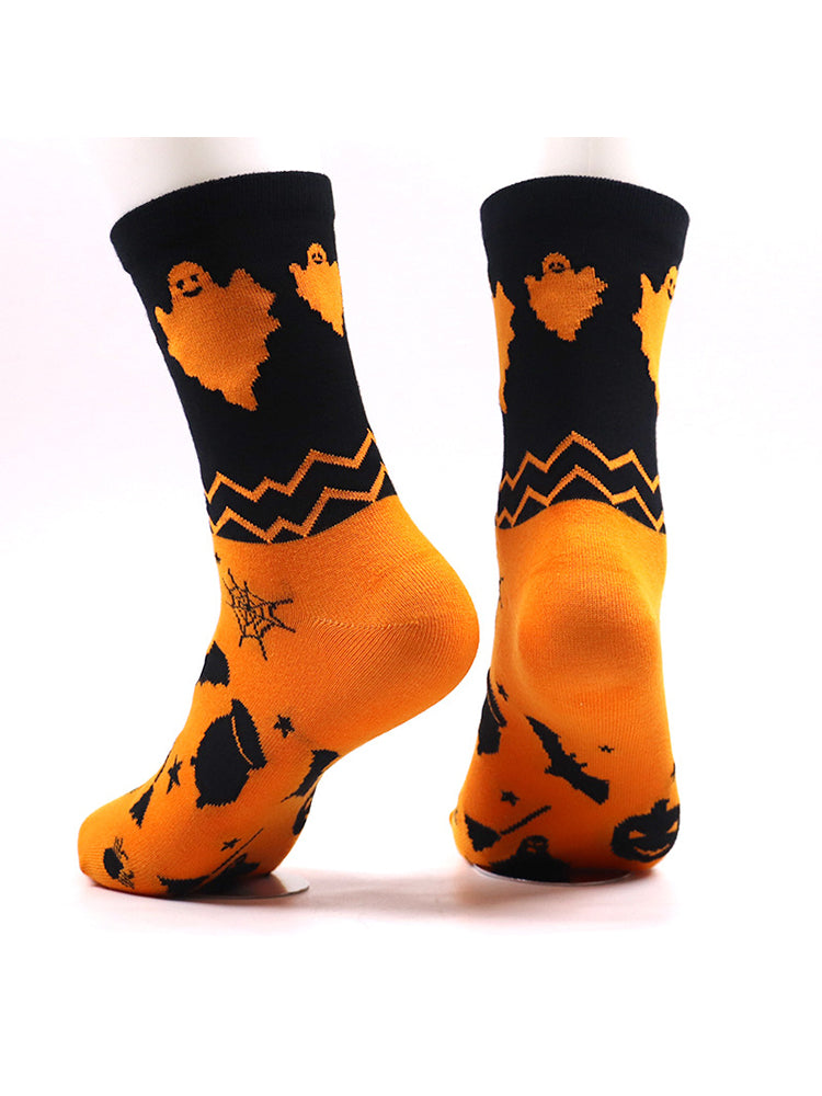 4 Pack Halloween Gift Socks Fun and Casual Cotton Crew Socks | dmunderwear detail image 6
