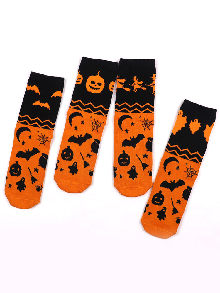 4 Pack Halloween Gift Socks Fun and Casual Cotton Crew Socks | dmunderwear detail image 7