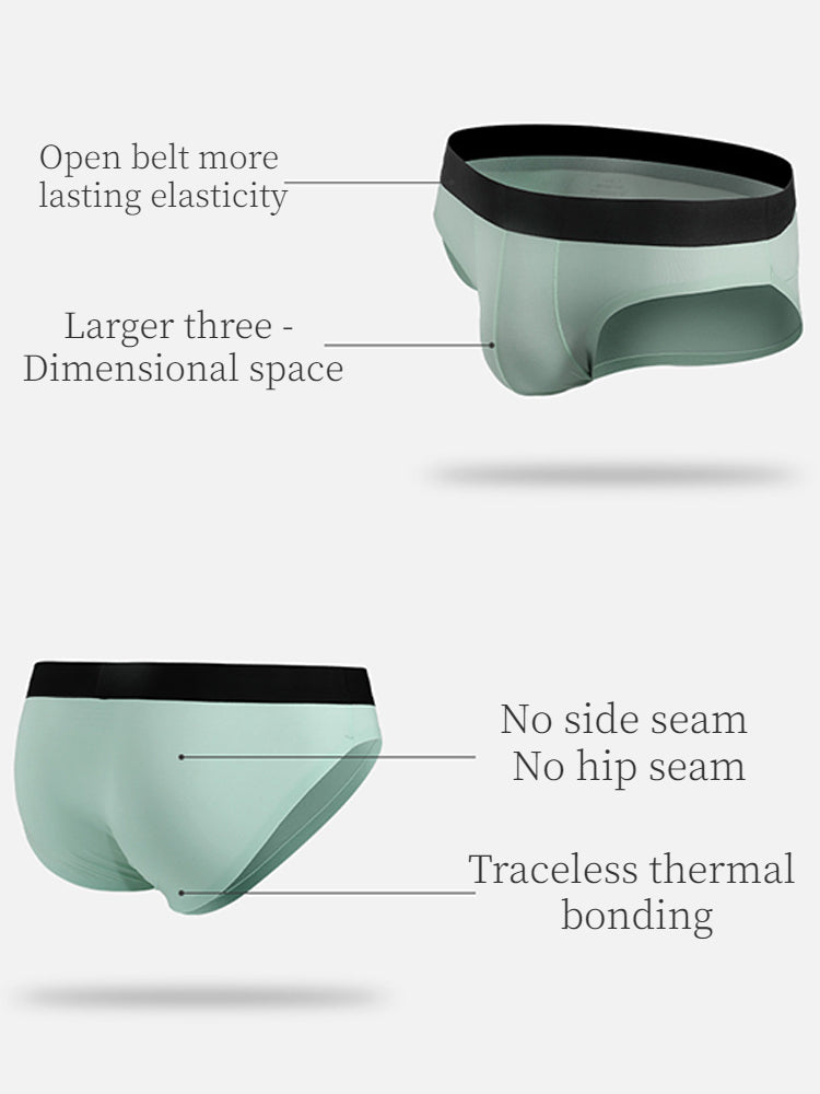 4 Pack Ice Silk Seamless Men's Briefs | dmunderwear detail image 4