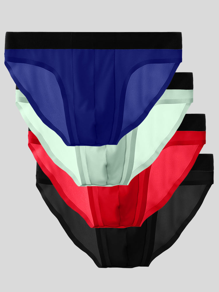 4 Pack Ice Silk Seamless Men's Briefs | dmunderwear detail image 8