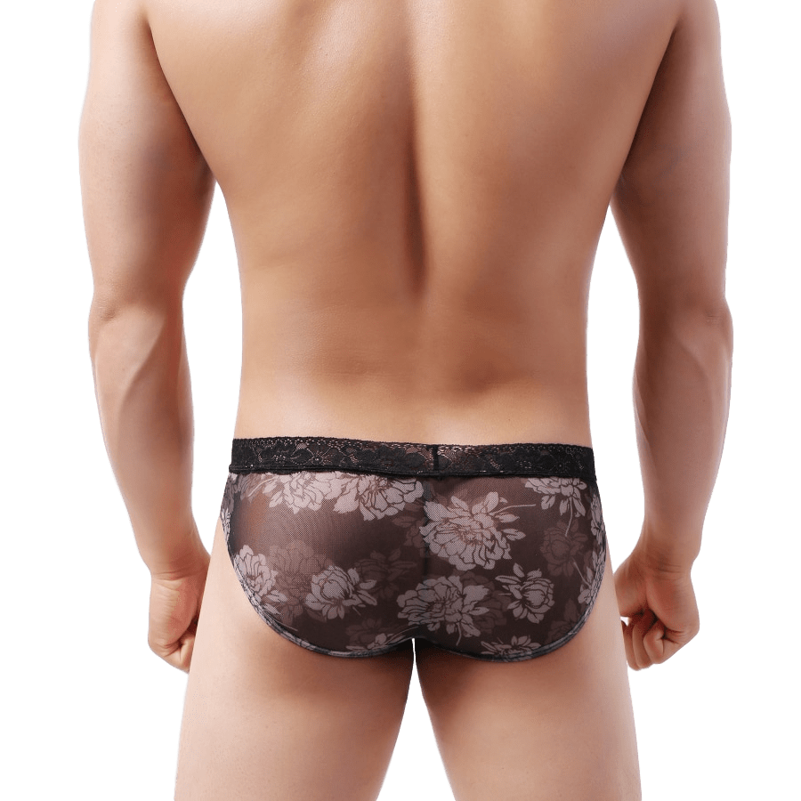 4 Pack Lace Flower Briefs | dmunderwear detail image 2