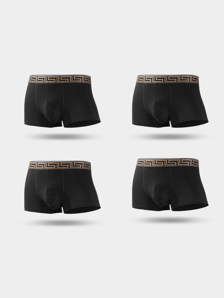 4 Pack Men's Athletic Mesh Pouch Trunks | dmunderwear detail image 17