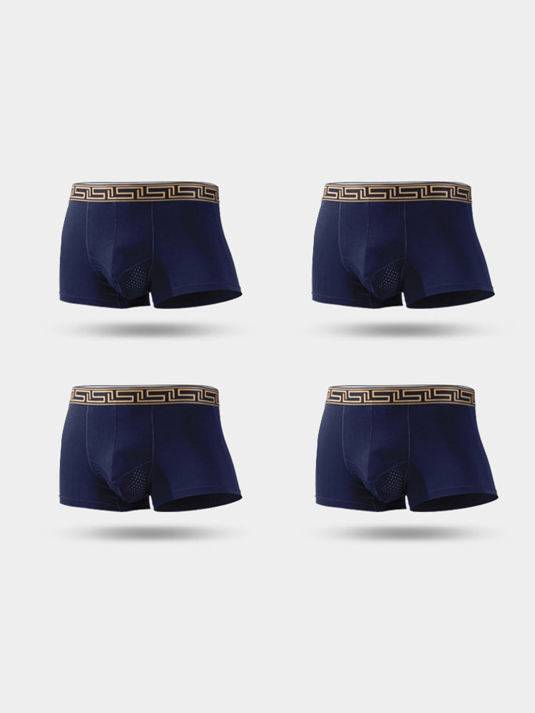 4 Pack Men's Athletic Mesh Pouch Trunks | dmunderwear detail image 18