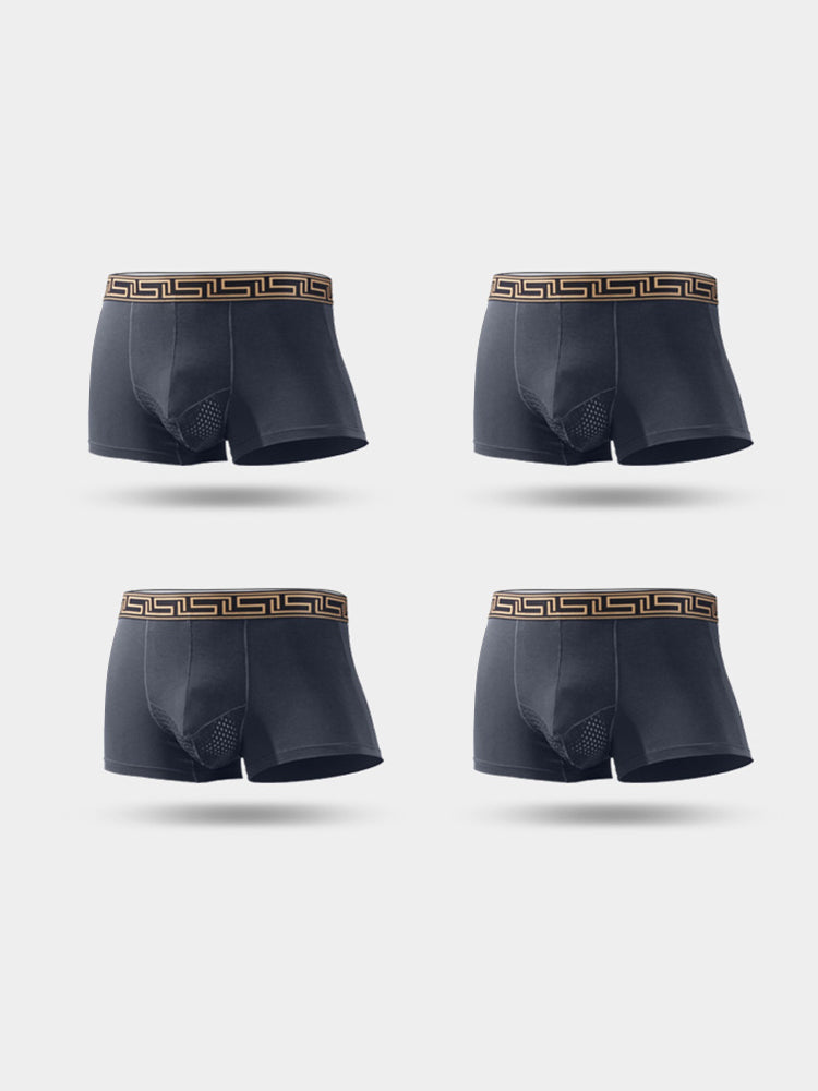 4 Pack Men's Athletic Mesh Pouch Trunks | dmunderwear detail image 8
