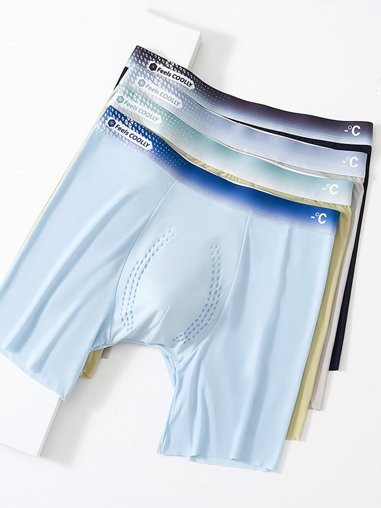 4-pack Men's Anti-Chafing & Gusset Protection Ice Silk Midway Briefs | dmunderwear detail image 12