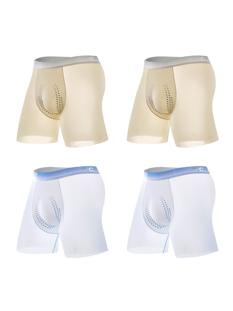 4-pack Men's Anti-Chafing & Gusset Protection Ice Silk Midway Briefs | dmunderwear detail image 18