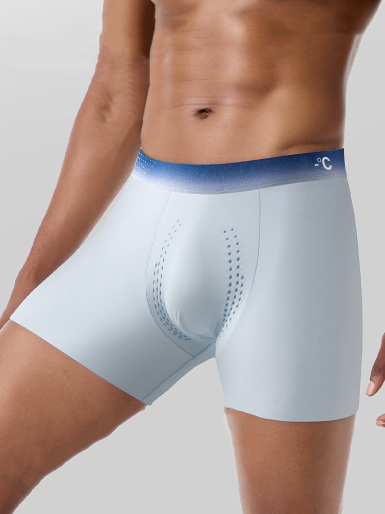 4-pack Men's Anti-Chafing & Gusset Protection Ice Silk Midway Briefs | dmunderwear detail image 3