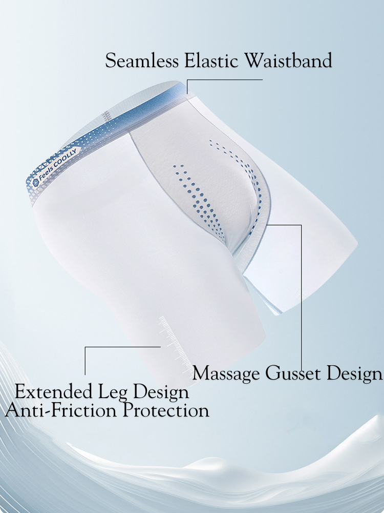 4-pack Men's Anti-Chafing & Gusset Protection Ice Silk Midway Briefs | dmunderwear detail image 4