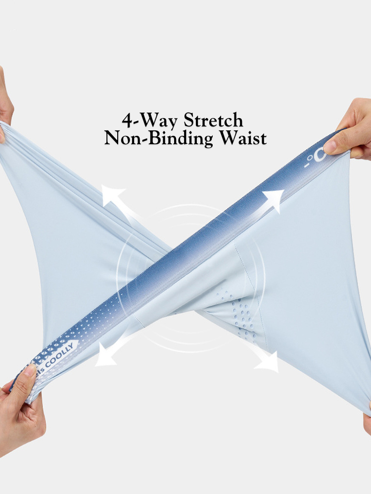 4-pack Men's Anti-Chafing & Gusset Protection Ice Silk Midway Briefs | dmunderwear detail image 6