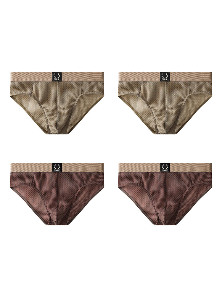 4-pack Men's Anti-Chafing Odor-Control Comfy Waistband Briefs | dmunderwear detail image 12