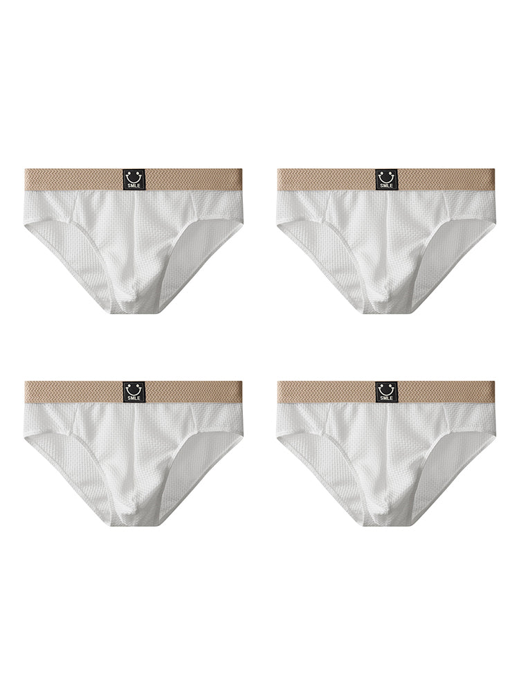 4-pack Men's Anti-Chafing Odor-Control Comfy Waistband Briefs | dmunderwear detail image 13