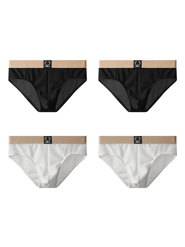 4-pack Men's Anti-Chafing Odor-Control Comfy Waistband Briefs | dmunderwear detail image 8