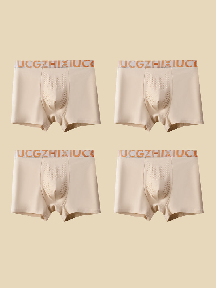 4 Pack Men's Antibacterial Comfort Cotton Quick-Dry Trunks | dmunderwear detail image 16