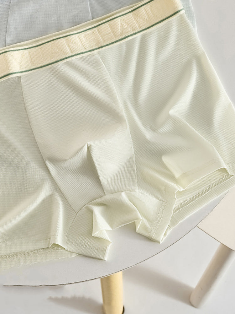 4 Pack Men's Antibacterial Comfy Waistband Ice Silk Trunks | dmunderwear detail image 11