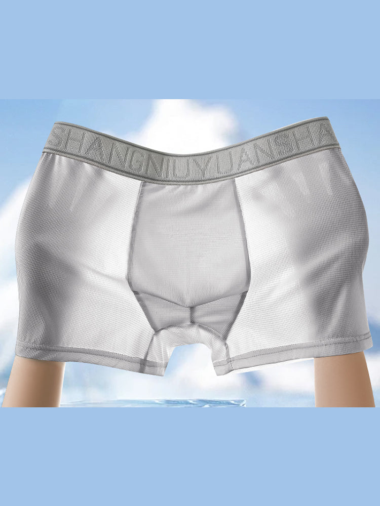 4 Pack Men's Antibacterial Comfy Waistband Ice Silk Trunks | dmunderwear detail image 16