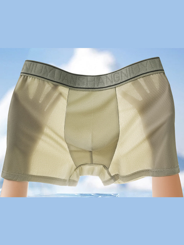 4 Pack Men's Antibacterial Comfy Waistband Ice Silk Trunks | dmunderwear detail image 17