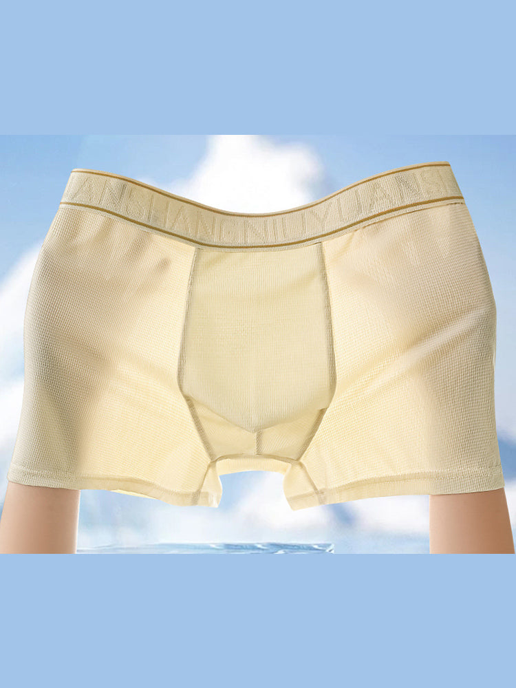 4 Pack Men's Antibacterial Comfy Waistband Ice Silk Trunks | dmunderwear detail image 18
