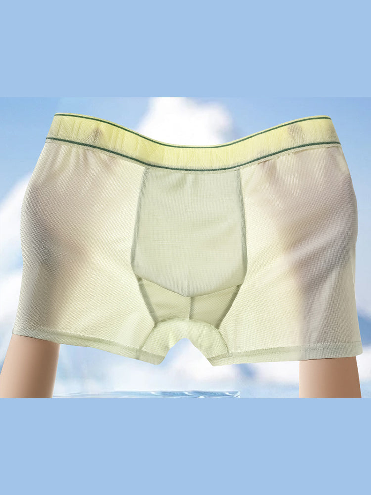 4 Pack Men's Antibacterial Comfy Waistband Ice Silk Trunks | dmunderwear detail image 19