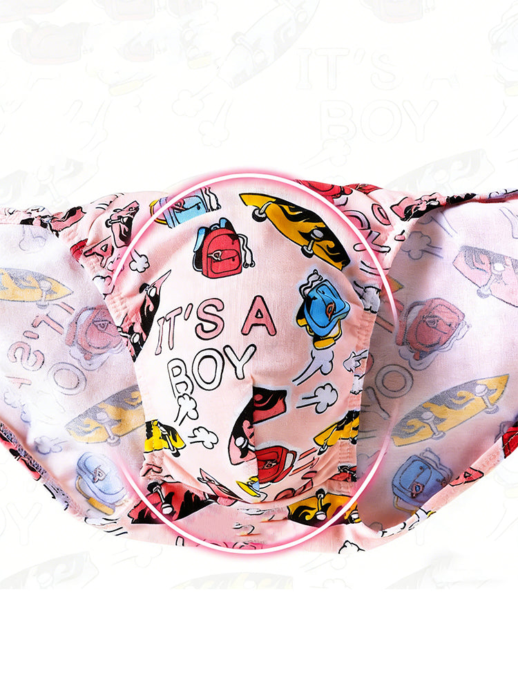 4 Pack Men's Antibacterial Cotton Breathable with Trendy Print Briefs | dmunderwear detail image 11