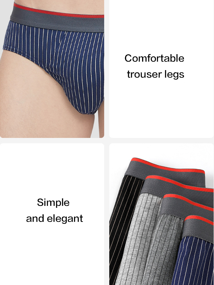 3-pack Men's Antibacterial Pure Cotton Sexy Sports Breathable Underwear | dmunderwear detail image 7