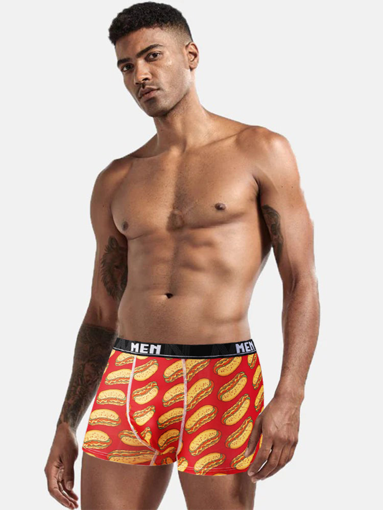 4 Pack Men's Bold Prints Mid-Rise Seamless Comfort Trunks | dmunderwear