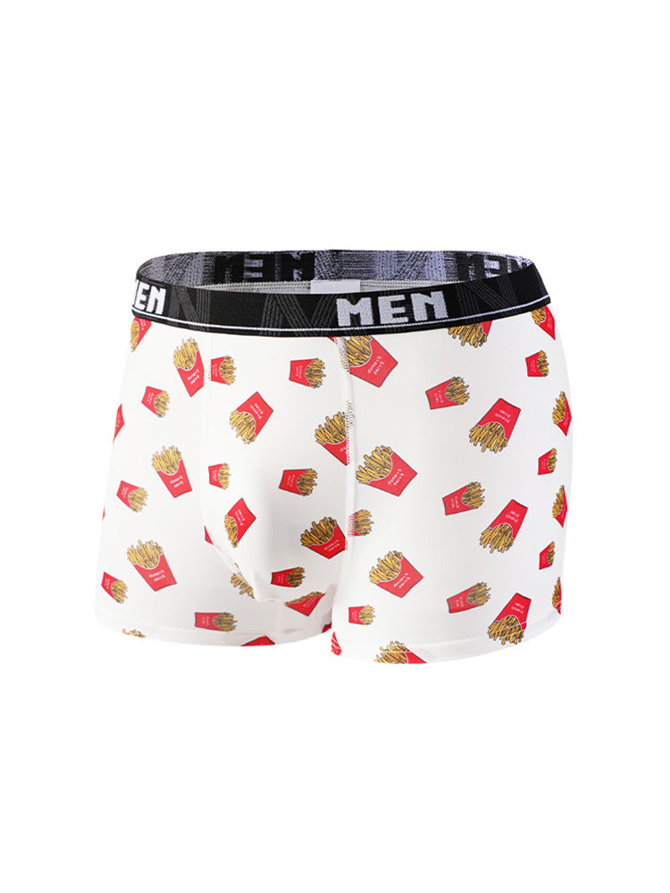 4 Pack Men's Bold Prints Mid-Rise Seamless Comfort Trunks | dmunderwear detail image 10