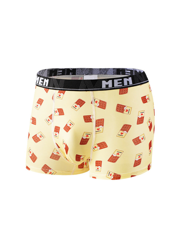 4 Pack Men's Bold Prints Mid-Rise Seamless Comfort Trunks | dmunderwear detail image 12