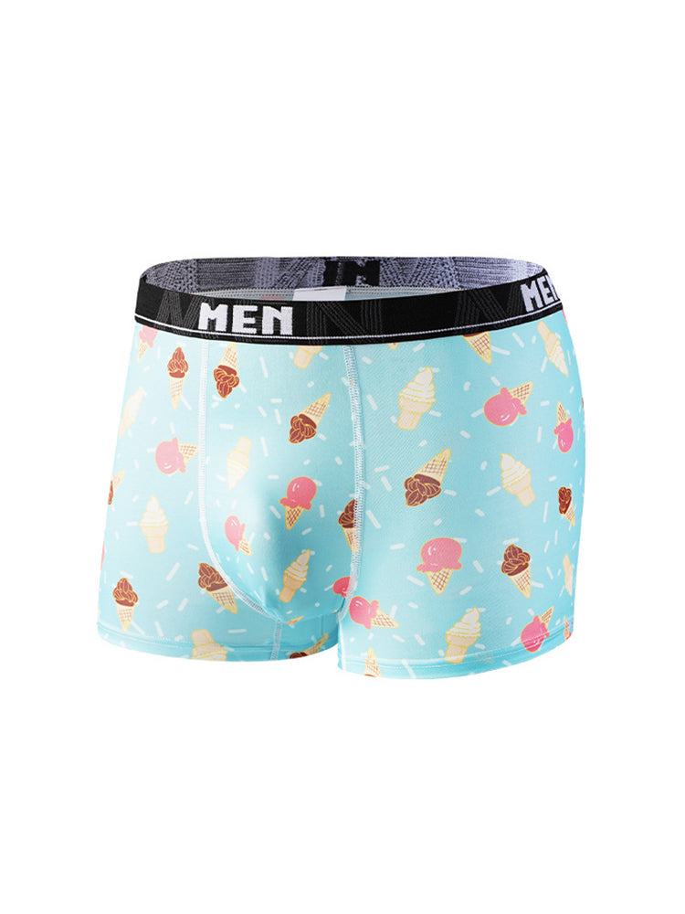 4 Pack Men's Bold Prints Mid-Rise Seamless Comfort Trunks | dmunderwear detail image 14