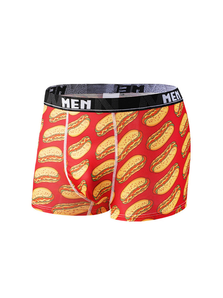 4 Pack Men's Bold Prints Mid-Rise Seamless Comfort Trunks | dmunderwear detail image 15