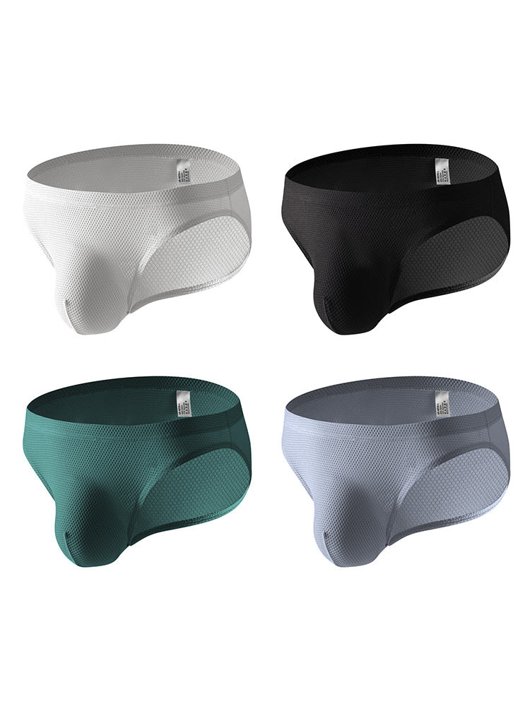 4 Pack Men's Lightweight Breathable Stretch Briefs | dmunderwear detail image 11