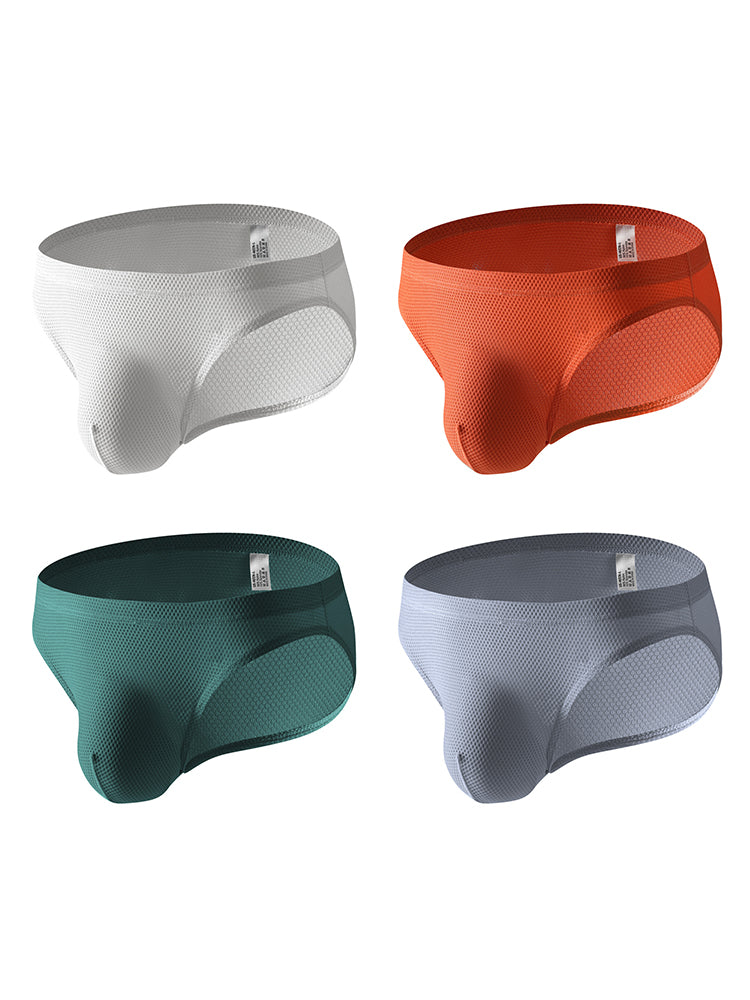 4 Pack Men's Lightweight Breathable Stretch Briefs | dmunderwear detail image 15