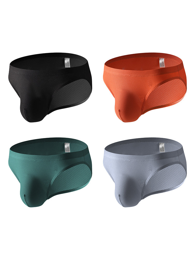 4 Pack Men's Lightweight Breathable Stretch Briefs | dmunderwear detail image 16