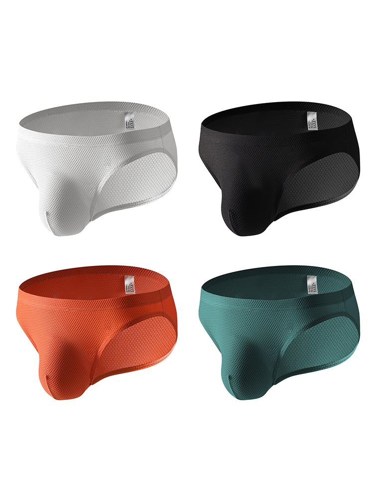 4 Pack Men's Lightweight Breathable Stretch Briefs | dmunderwear detail image 2