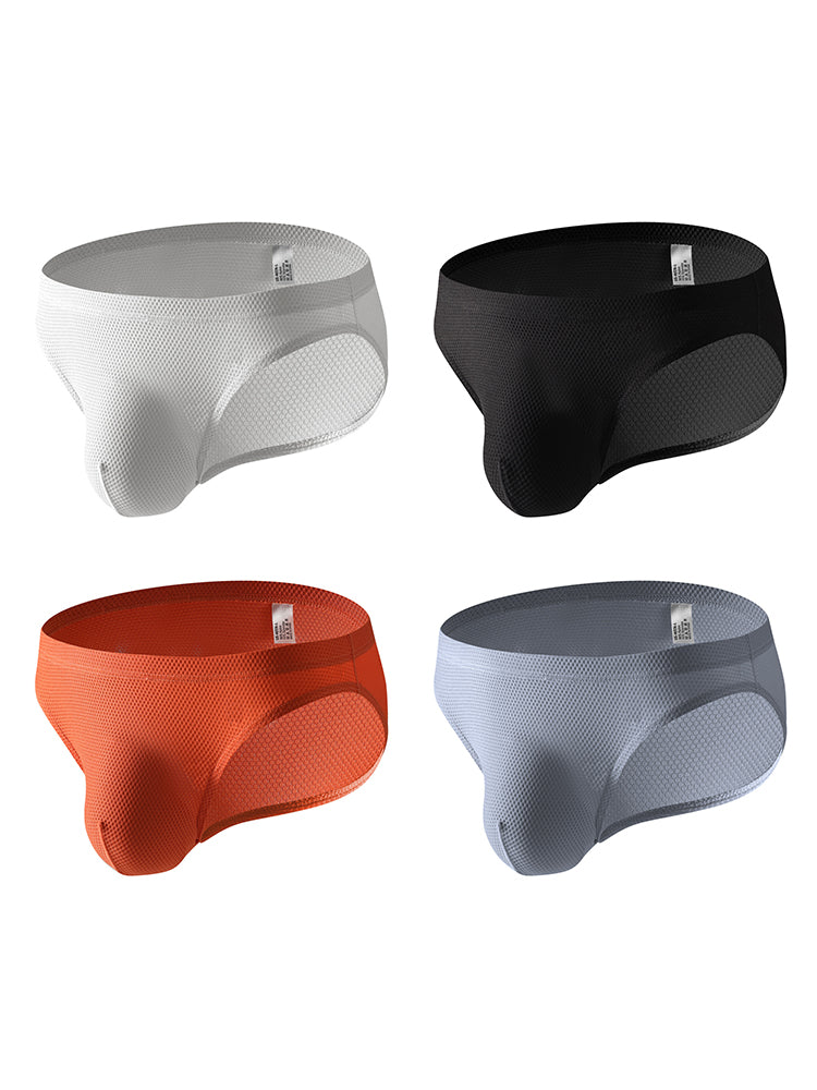 4 Pack Men's Lightweight Breathable Stretch Briefs | dmunderwear detail image 7