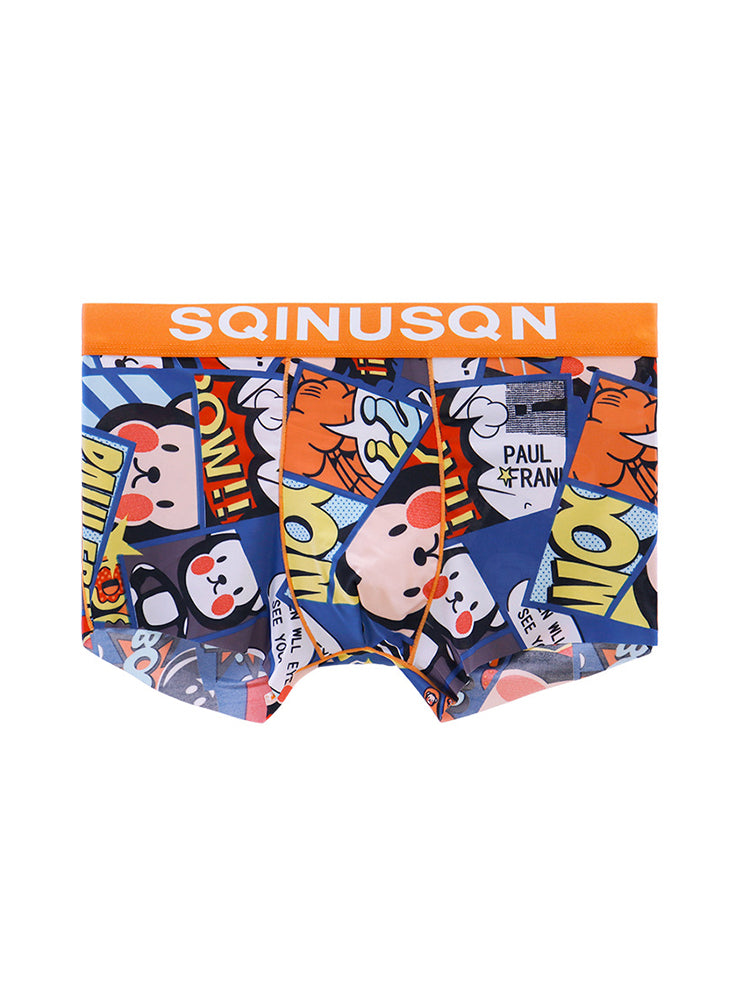4 Pack Men's Breathable Printed Comfy Waistband Stretch Trunks | dmunderwear