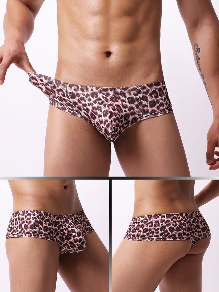 4 Pack Men's Breathable & Quick-Dry Printed U-Pouch Mesh T-Back Trunks | dmunderwear detail image 16