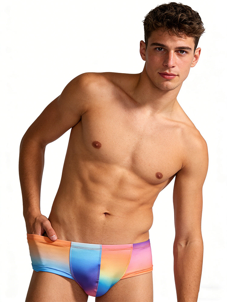 4 Pack Men's Breathable & Quick-Dry Printed U-Pouch Mesh T-Back Trunks | dmunderwear detail image 4
